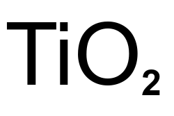 Chemische Formel für Titantdioxid TiO2